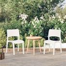 Garden Chairs 2 pcs White Polypropylene
