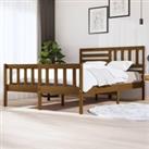Bed Frame Honey Brown 150x200 cm King Size Solid Wood