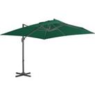 Cantilever Umbrella with Aluminium Pole Green 300x300 cm