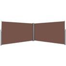 Retractable Side Awning 160x600 cm Brown