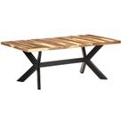 Dining Table 200x100x75 cm Solid Wood with Honey Finish