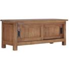 TV Cabinet 90x30x35 cm Solid Teak Wood