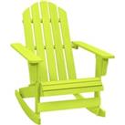Garden Adirondack Rocking Chair Solid Fir Wood Green