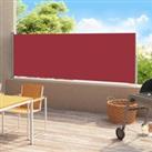 Patio Retractable Side Awning 180x500 cm Red