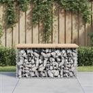 Garden Bench Gabion Design 83x44x42 cm Solid Wood Pine
