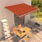 Manual Retractable Awning 400x300 cm Orange and Brown