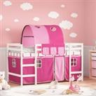 Kids' Loft Bed with Tunnel Pink 80x200cm Solid Wood Pine