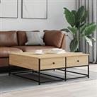 Coffee Table Sonoma Oak 100x99x40 cm Engineered Wood
