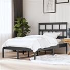 Bed Frame Grey Solid Wood Pine 120x200 cm