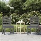 Garden Chairs 2 pcs Grey 40.5x48x91.5 cm Solid Wood Pine