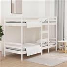 Bunk Bed White 90x200 cm Solid Wood Pine