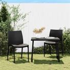 Garden Chairs 2 pcs Anthracite 50x46x80 cm Polypropylene