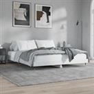 Bed Frame White 140x200 cm Engineered Wood