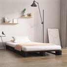 Pallet Bed Black 90x190 cm Single Solid Wood Pine