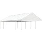 Gazebo with Roof White 11.15x5.88x3.75 m Polyethylene
