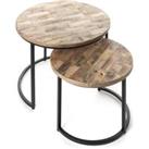 Rousseau 2 Piece Side Table Set Linus Mangolia Wood