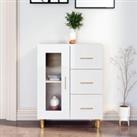 Sideboard High Gloss White 69,5x34x90 cm Engineered Wood