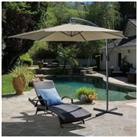 Outdoor Large 3M Cantilever Parasol with Cross Base