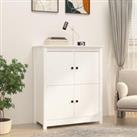 Sideboard White 83x41.5x100 cm Solid Wood Pine