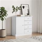 Sideboard ALTA White 77x35x73 cm Solid Wood Pine