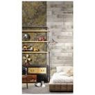 Noordwand Wallpaper Friends & Coffee The World Map Metallic and Grey