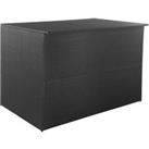 Garden Storage Box Black 150x100x100 cm Poly Rattan