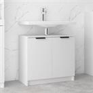 Bathroom Cabinet White 64.5x33.5x59 cm Engineered Wood
