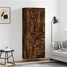 Highboard Smoked Oak 69.5x34x180 cm Engineered Wood