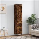 Highboard Smoked Oak 34.5x34x180 cm Engineered Wood
