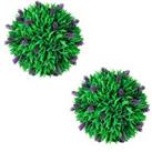 Set of 2 Artificial Boxwood Ball with Lavender 30 cm