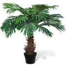 Lifelike Artificial Cycus Palm Tree with Pot 80 cm