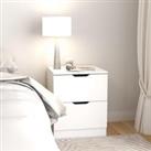 Bedside Cabinet White 40x40x50 cm Engineered Wood