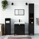Bathroom Cabinet Black 58x33x60 cm Engineered Wood