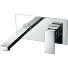 Wall Mounted Tap Waterfall Basin Sink Mixer Tap Bathroom Basin Tap Chrome Finish Single Lever Hot Co