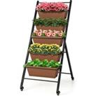 5-Tier Vertical Raised Garden Bed Freestanding Garden Planter 5 Container Boxes
