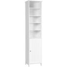 Bathroom Tall Cabinet Slim Freestanding Storage Organizer W/ Adjustable Shelves