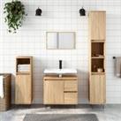 Bathroom Cabinet Sonoma Oak 65x33x60 cm Engineered Wood