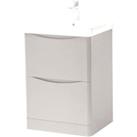 CashmereBathroom Standing 2-Drawer Unit with Basin 60cm Wide