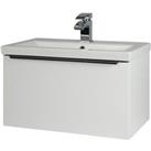 Gloss White 60cm Wall Bathroom Mounted Unit and Basin