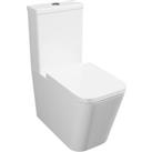Premium CLOSED BACK SQUARE Rimless Pan Toilet Set