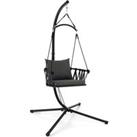 Hanging Swing Chair W/ Stand Cozy Seat & Back Cushions