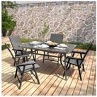 4-Seater Outdoor Garden Dining Table Set