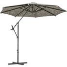 Convertible Cantilever Parasol and Market Parasol with Cross Base, 360 Rotation