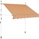 Manual Retractable Awning 100 cm Yellow and Blue Stripes
