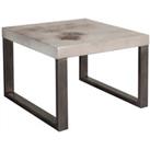 Lashai Industrial Design with Distress Finish Coffee Table White