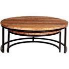 Arabella Set of 2 Coffee Tables Railway Sleeper Wood