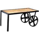 Franciscan Upcycled Industrial Vintage Mintis Cart Coffee Table