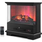 27" Freestanding Fireplace 2000W Electric Fireplace Heater Thermostat Control