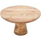 Bratton Mango Wooden Round Coffee Table Mushroom Style