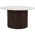 Tilden Mango Wood Coffee Table With Marble Top